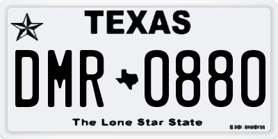 TX license plate DMR0880