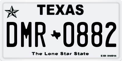 TX license plate DMR0882