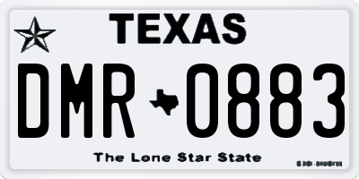 TX license plate DMR0883