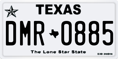 TX license plate DMR0885