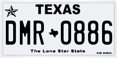 TX license plate DMR0886