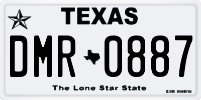 TX license plate DMR0887