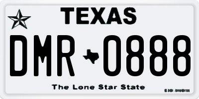 TX license plate DMR0888