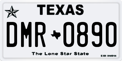 TX license plate DMR0890