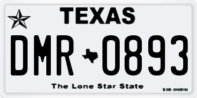 TX license plate DMR0893