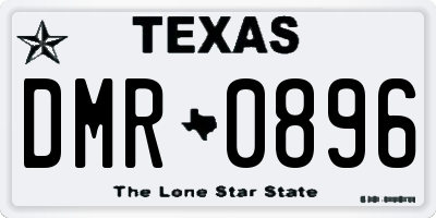 TX license plate DMR0896