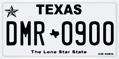 TX license plate DMR0900