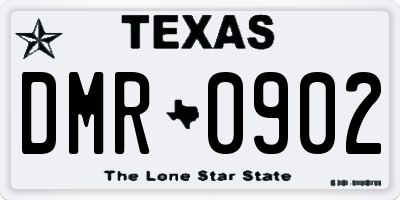 TX license plate DMR0902