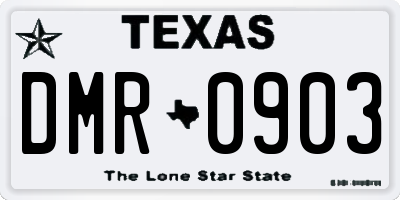 TX license plate DMR0903