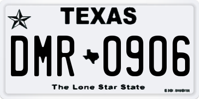 TX license plate DMR0906