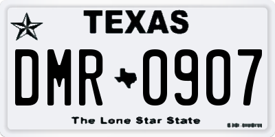 TX license plate DMR0907