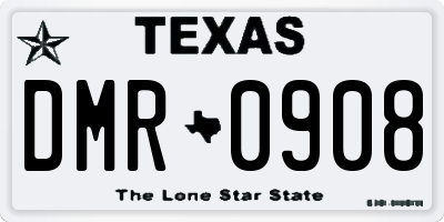 TX license plate DMR0908