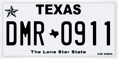 TX license plate DMR0911