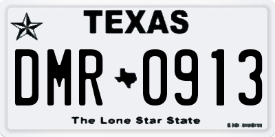 TX license plate DMR0913