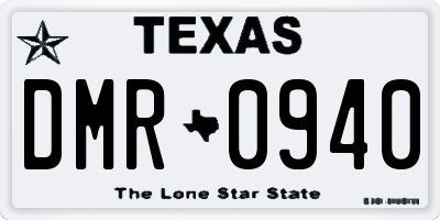 TX license plate DMR0940