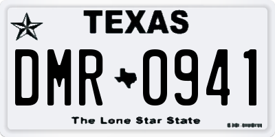 TX license plate DMR0941