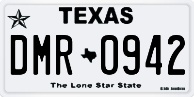 TX license plate DMR0942
