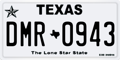 TX license plate DMR0943