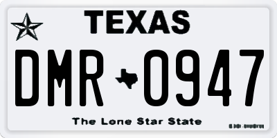 TX license plate DMR0947