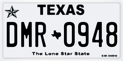 TX license plate DMR0948