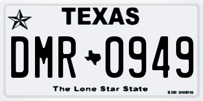 TX license plate DMR0949