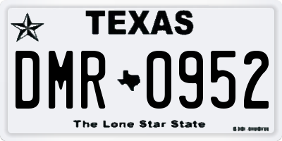 TX license plate DMR0952
