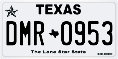 TX license plate DMR0953