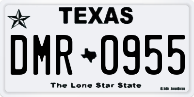 TX license plate DMR0955