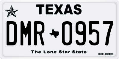 TX license plate DMR0957