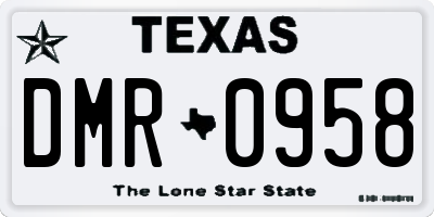 TX license plate DMR0958