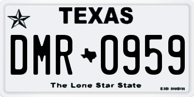 TX license plate DMR0959