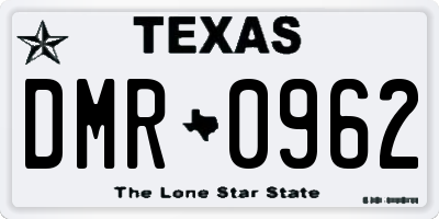 TX license plate DMR0962