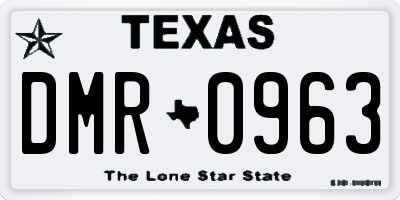 TX license plate DMR0963