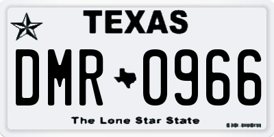 TX license plate DMR0966