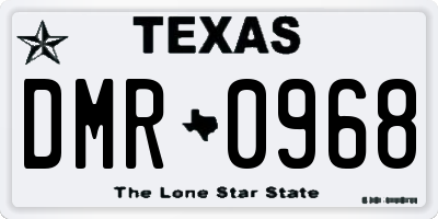 TX license plate DMR0968