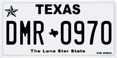 TX license plate DMR0970
