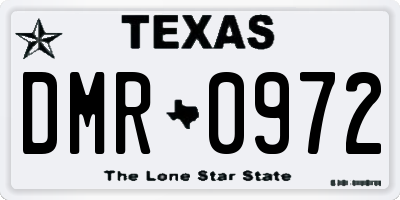 TX license plate DMR0972