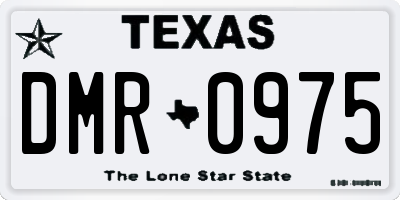 TX license plate DMR0975