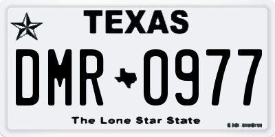 TX license plate DMR0977