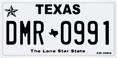 TX license plate DMR0991