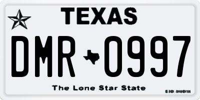 TX license plate DMR0997