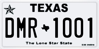 TX license plate DMR1001
