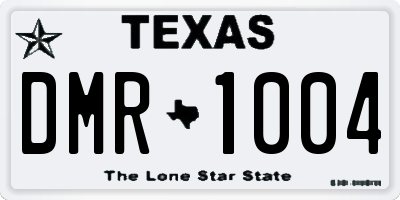 TX license plate DMR1004
