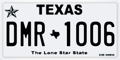 TX license plate DMR1006