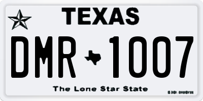 TX license plate DMR1007
