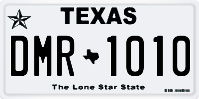 TX license plate DMR1010