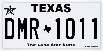 TX license plate DMR1011