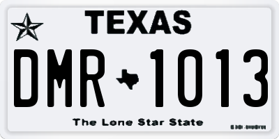 TX license plate DMR1013