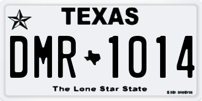 TX license plate DMR1014