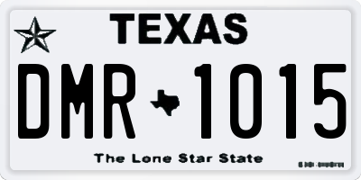 TX license plate DMR1015